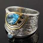 Ethnic Silver and Stone Ring