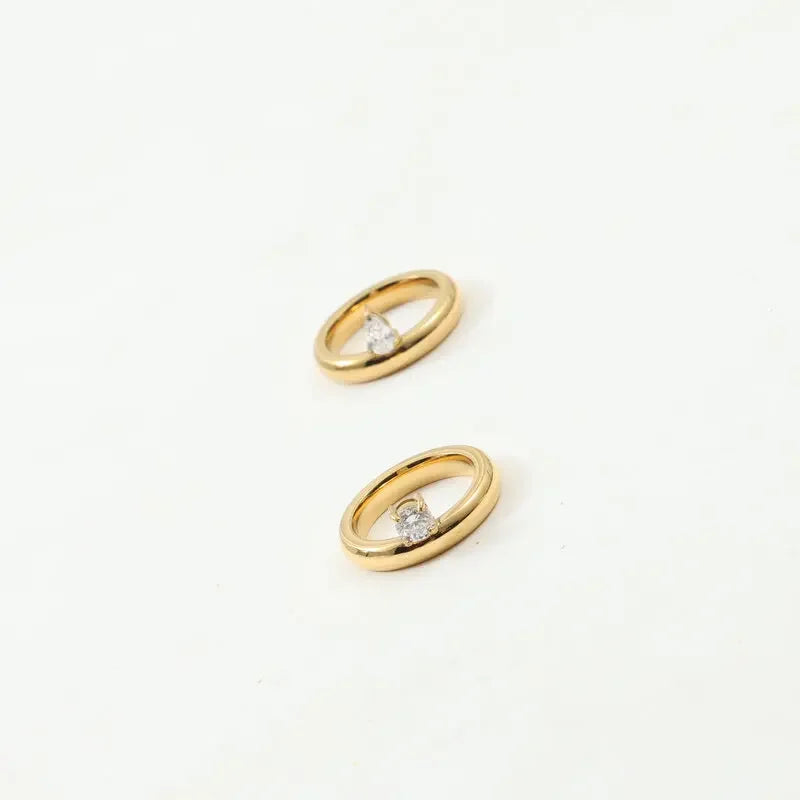 Fine Waterdrop Band Ring with Zircon Pearl 2