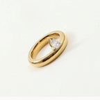 Fine Waterdrop Band Ring with Zircon Pearl 1