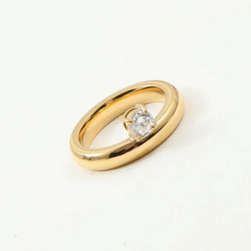 Fine Waterdrop Band Ring with Zircon Pearl 2