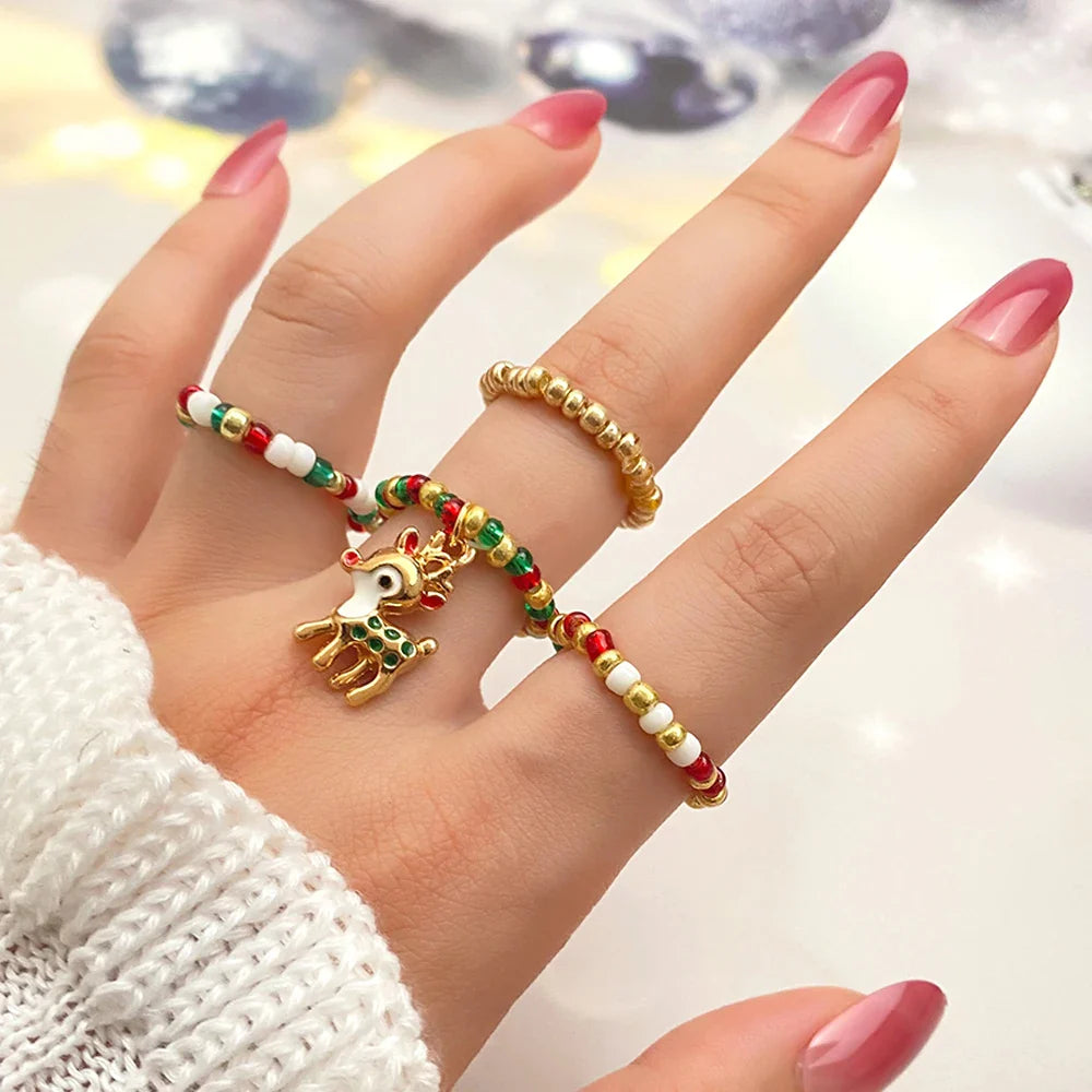 Women's Ring Christmas Reindeer