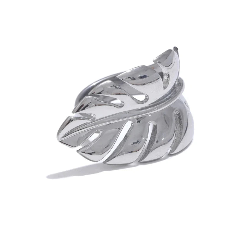 Silver Palm Leaf Ring