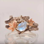 Autumn Leaves Ring with Pearl