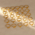 Personalized thin ring with initial