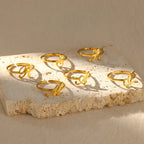 Personalized thin ring with initial