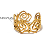 Thin gold-plated spiral ring