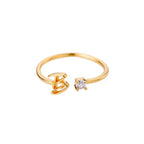 Fine ring for women personalized with initial b