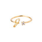 Fine ring for women personalized with initial j