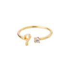 Fine ring for women personalized with initial i
