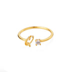 Fine ring for women personalized with initial q