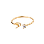 Fine ring for women personalized with initial s