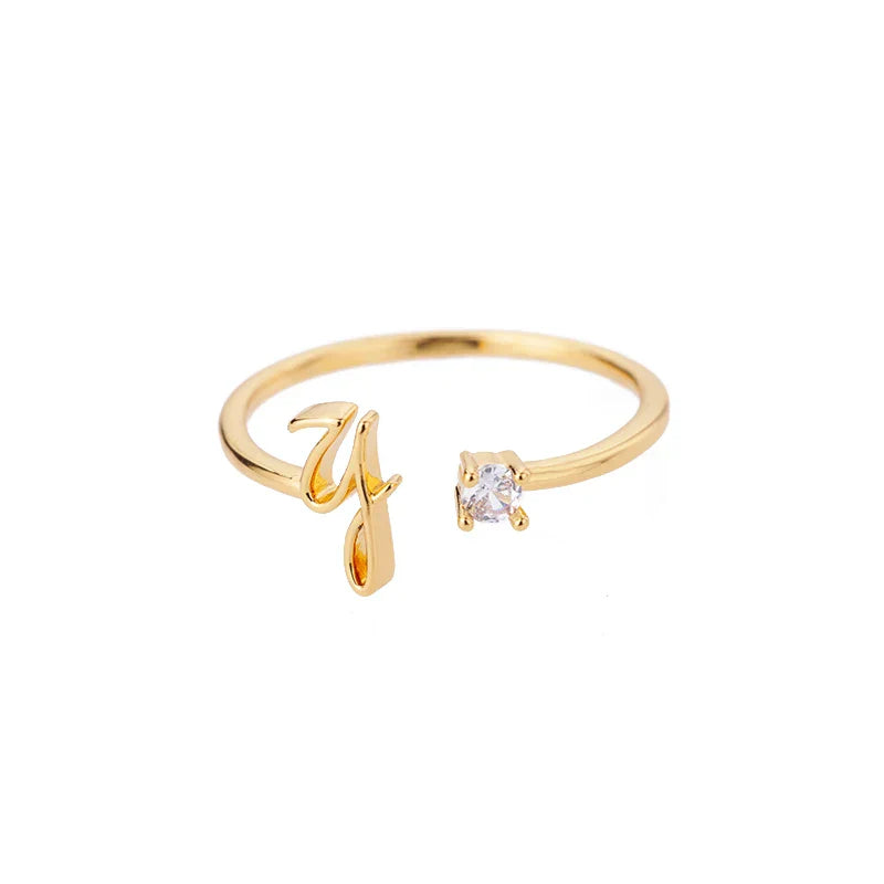 Fine ring for women personalized with initial y
