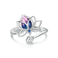 Crystal Lotus Flower Ring