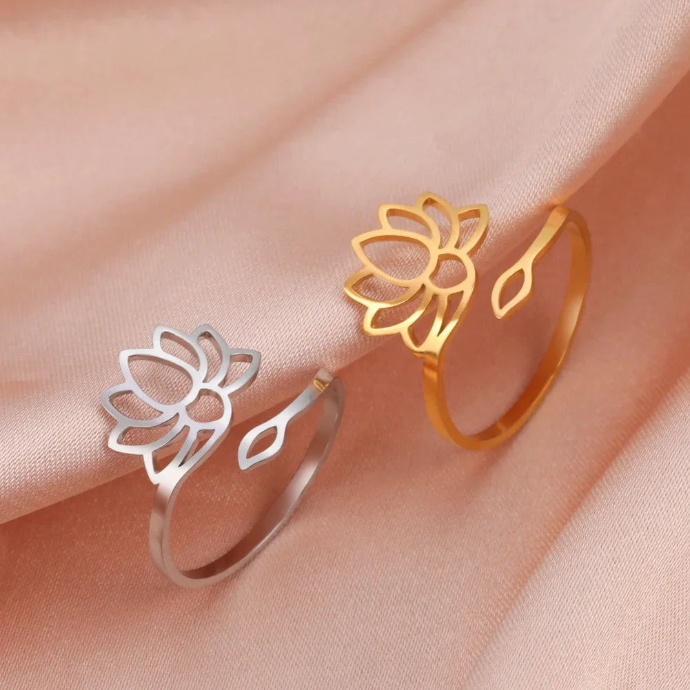Women's Lotus Flower Ring