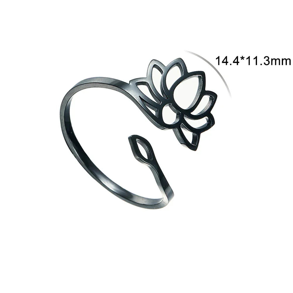 Women's Lotus Flower Ring 
