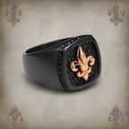 Rose Gold Fleur-de-Lis Signet Ring