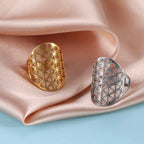 Flower of Life Ring Dawapara Mandala Gold and Silver