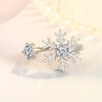 Women's Silver Snowflake Ring