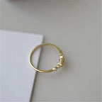 Women's Snowflake Ring Winter Gold