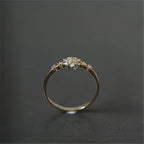 Women's Snowflake Ring Winter Gold
