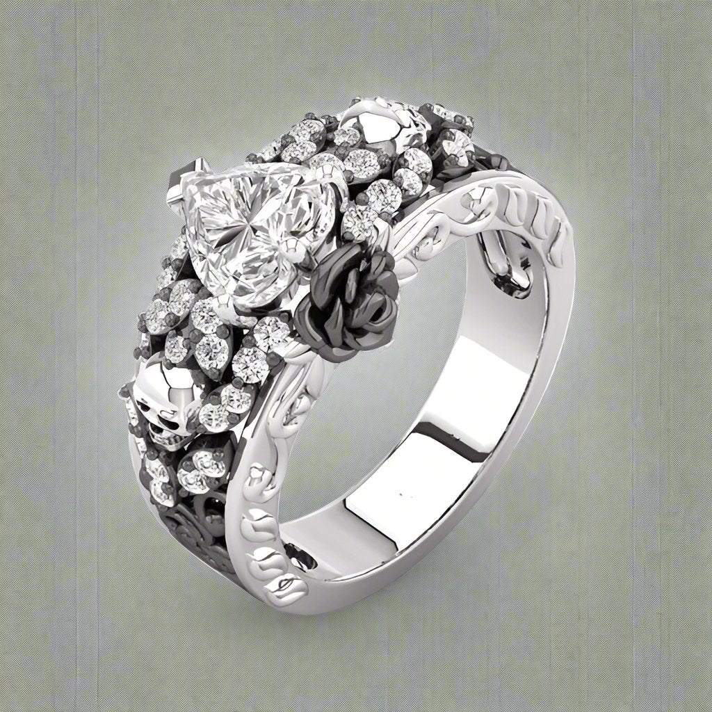 Women's Gothic Ring Black