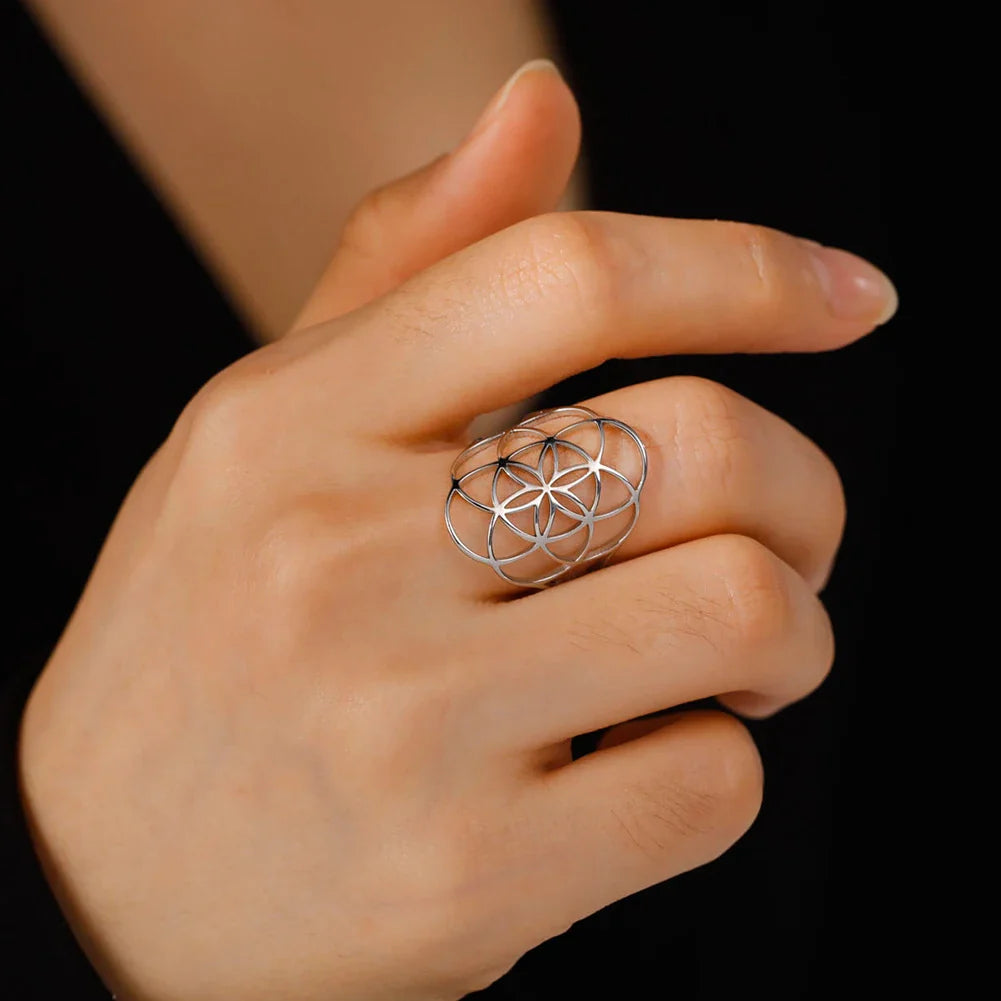 Life Seed Ring Women Silver Ring