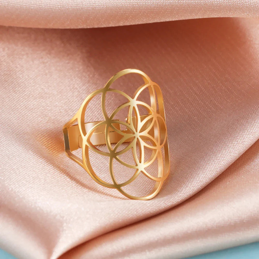 Life Seed Ring Women Gold Ring