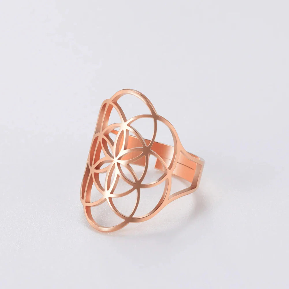 Life Seed Ring Women Rose Gold Ring
