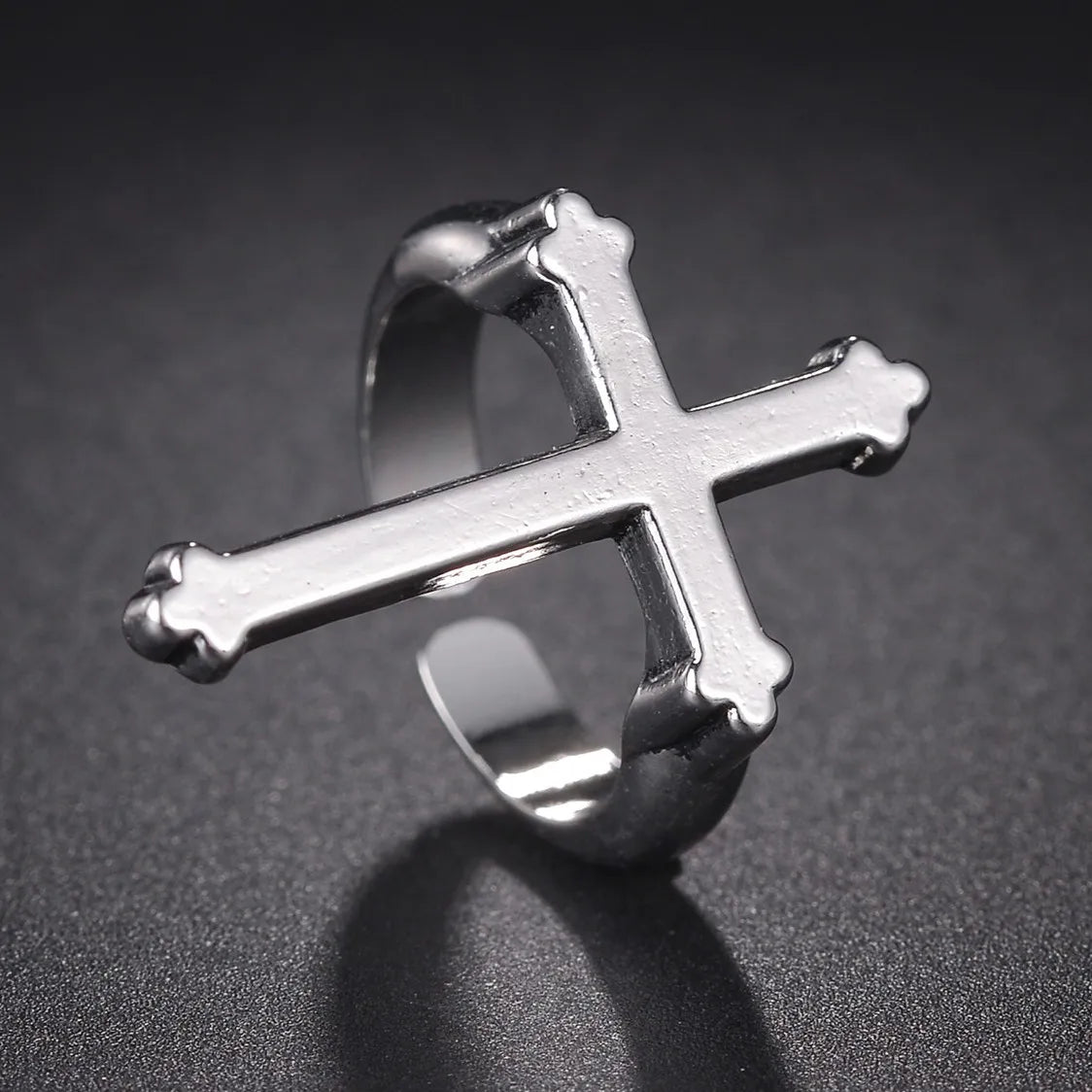 Men’s Signet Ring Christian Cross silver