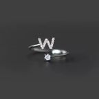 Women's initial ring w