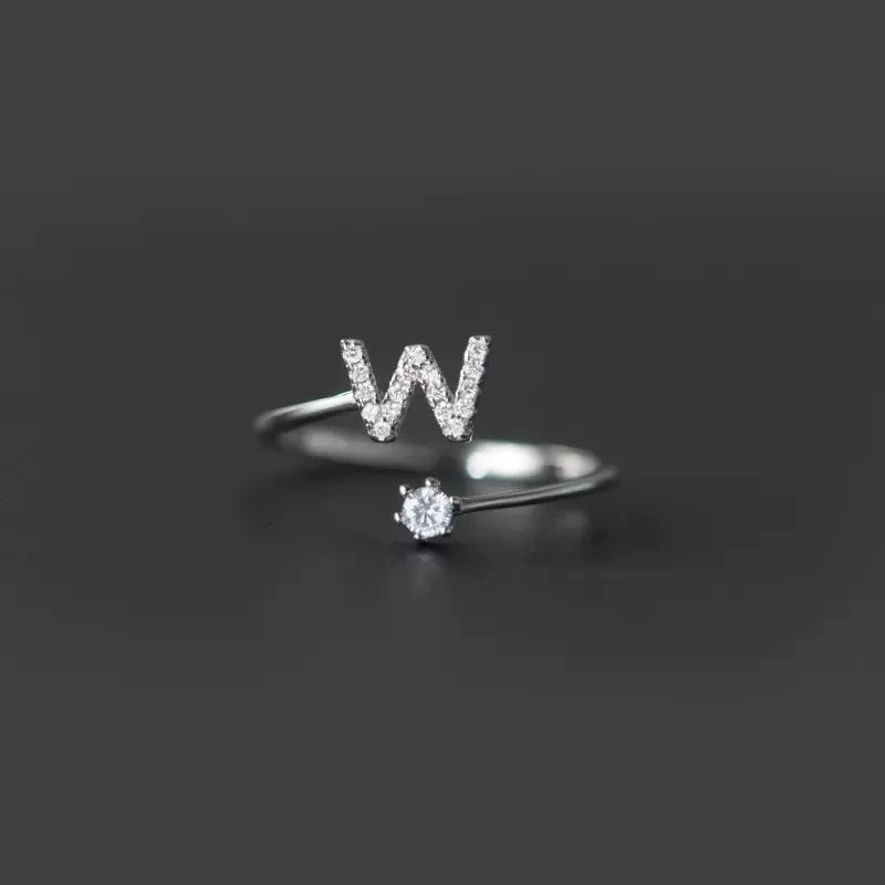 Women's initial ring w