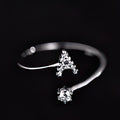 Initial ring for women - letter