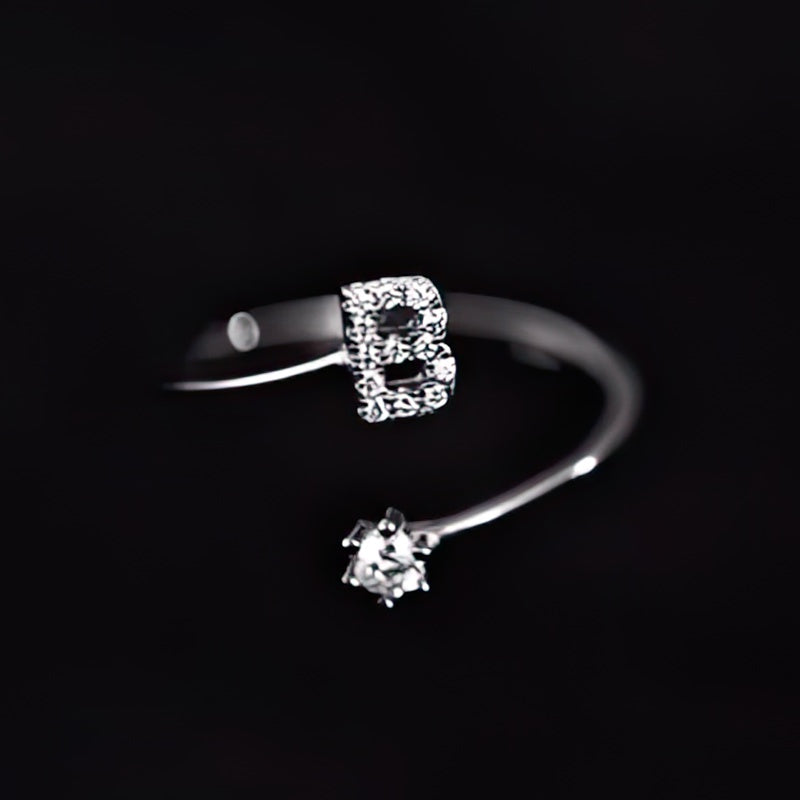 Initial ring for women - letter