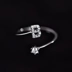 Initial ring for women - letter