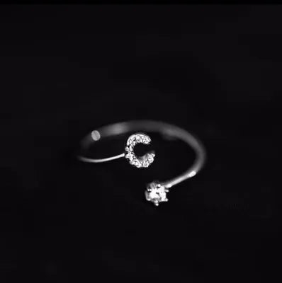 Women's initial ring c