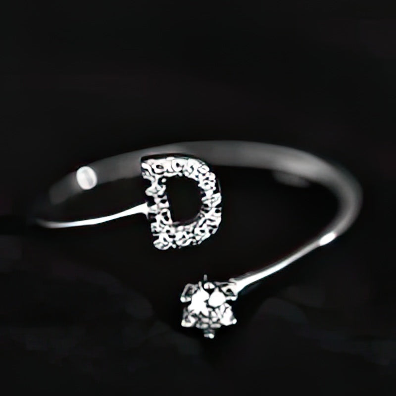 Initial ring for women - letter