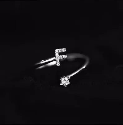 Women's initial ring f