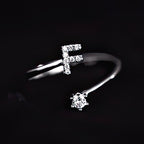 Initial ring for women - letter