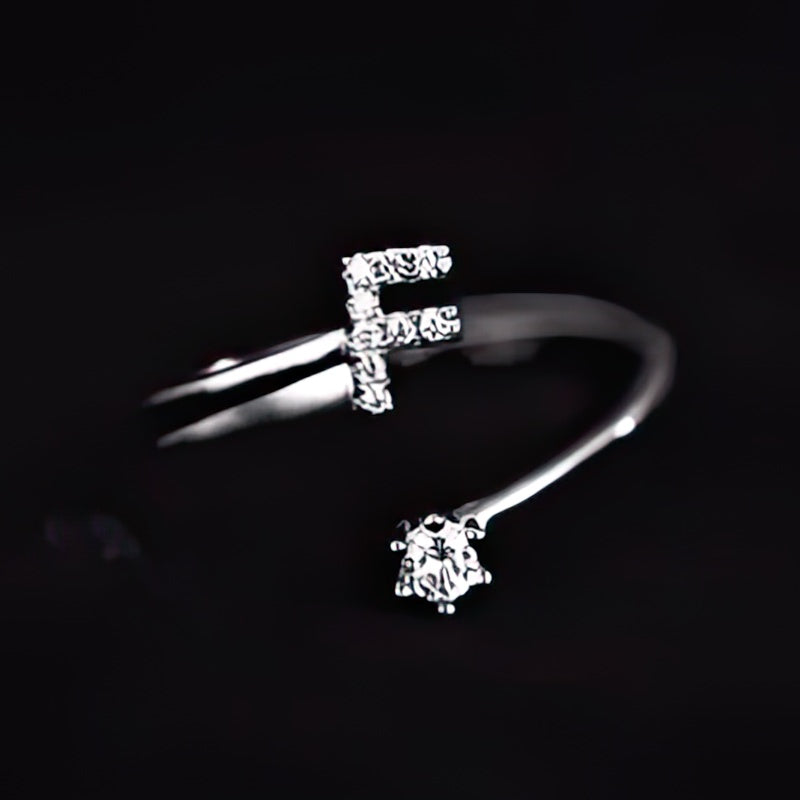 Initial ring for women - letter