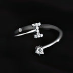Initial ring for women - letter