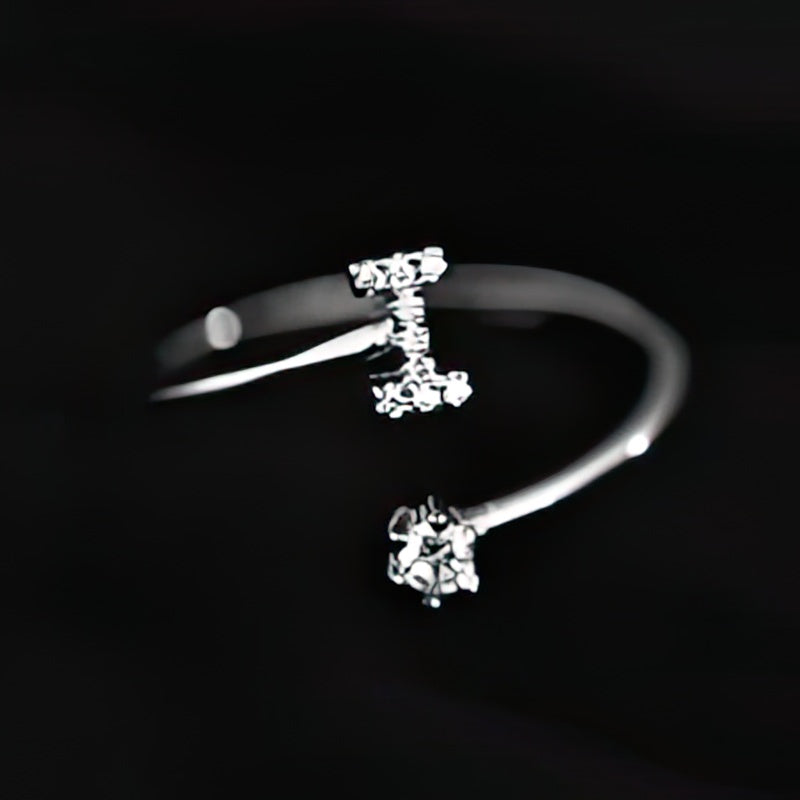 Initial ring for women - letter