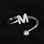 Initial ring for women - letter
