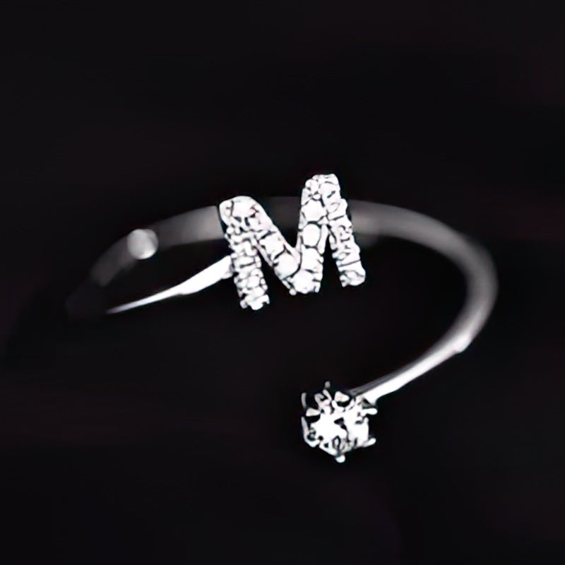 Initial ring for women - letter