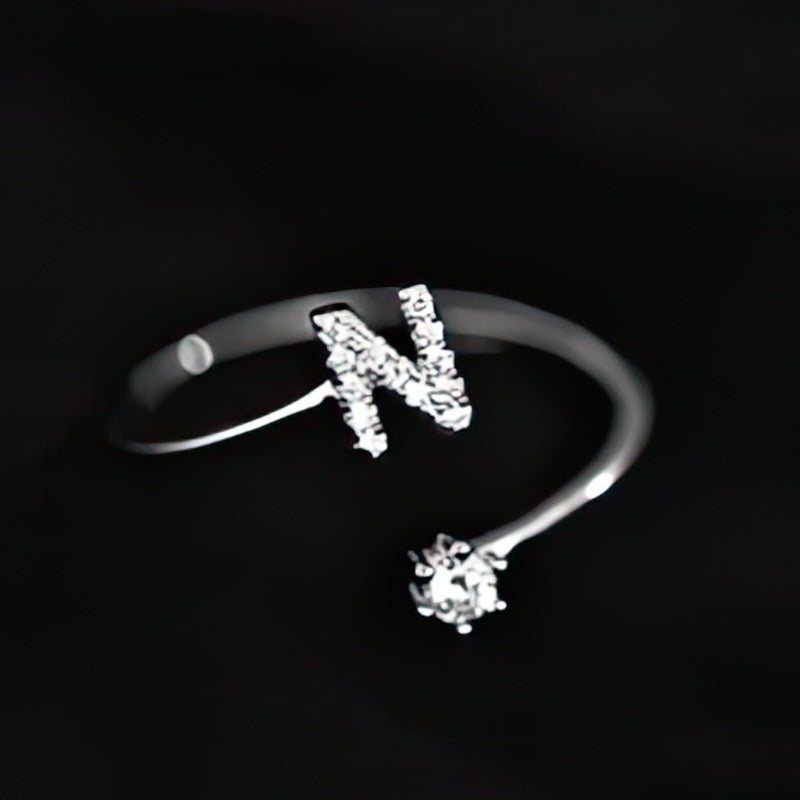 Initial ring for women - letter