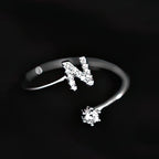 Initial ring for women - letter