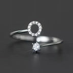 Initial ring for women - letter
