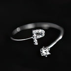 Initial ring for women - letter