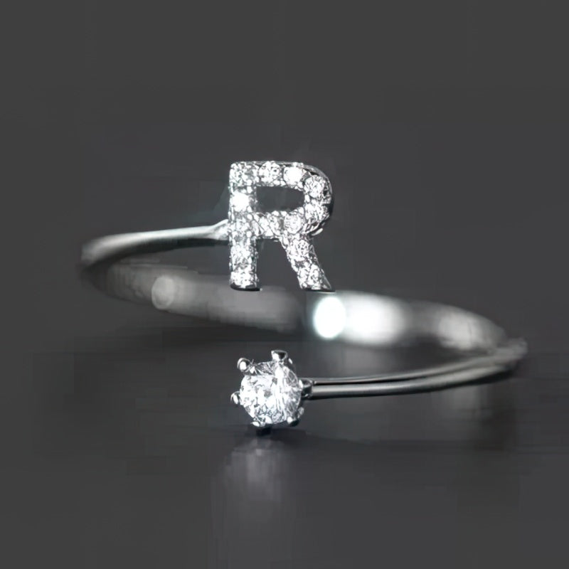 Initial ring for women - letter