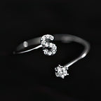 Initial ring for women - letter