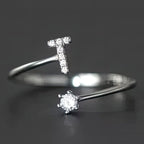 Initial ring for women - letter